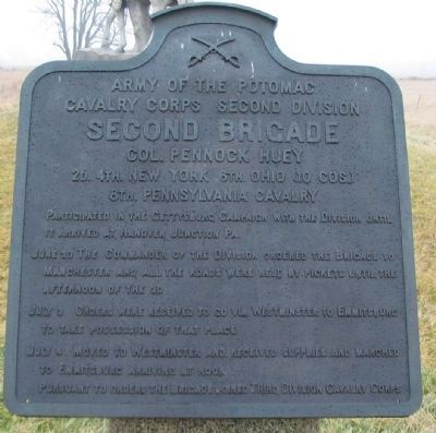 Second Brigade, Second Division, Cavalry Corps Tablet image. Click for full size.