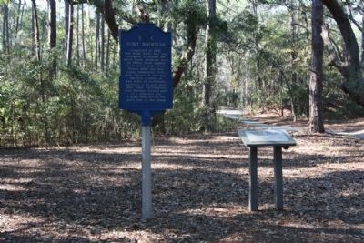 Fort Sherman Markers with walking/bicycle path in background image. Click for full size.