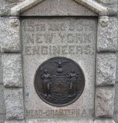 Front of Monument with State Seal image. Click for full size.