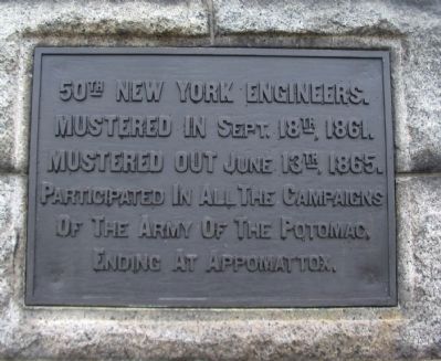 50th New York Engineers Plaque image. Click for full size.