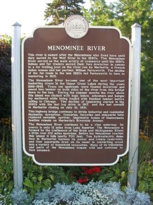 Menominee River Marker image. Click for full size.