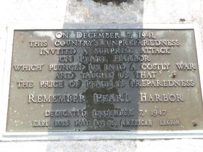 Remember Pearl Harbor Marker. Click for full size. Remember Pearl Harbor Marker image. Click for full size.