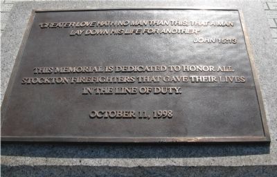 Firefighters Memorial Marker image. Click for full size.