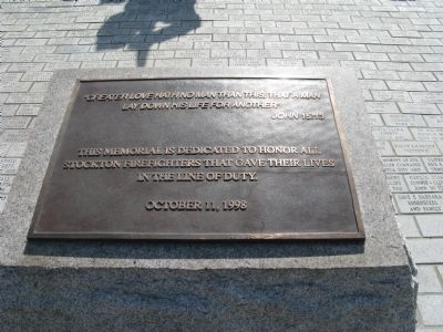 Firefighters Memorial Marker image. Click for full size.