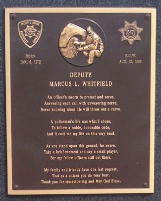 Deputy Marcus L. Whitfield Marker image. Click for full size.