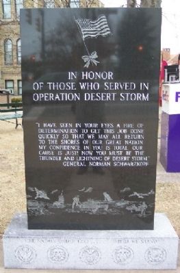 Guernsey County Desert Storm Memorial. Click for full size. Guernsey County Desert Storm Memorial image. Click for full size.