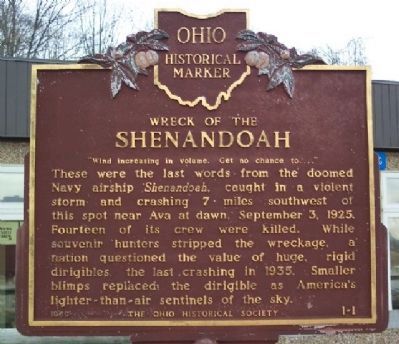 Wreck of the Shenandoah Marker. Click for full size. Wreck of the Shenandoah Marker image. Click for full size.