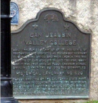 San Joaquin Valley College Marker image. Click for full size.