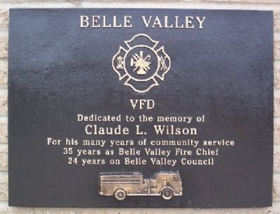 Claude L. Wilson Belle Valley VFD Marker image. Click for full size.
