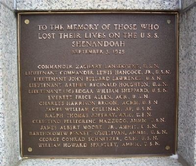 U.S.S. Shenandoah Memorial Marker image. Click for full size.