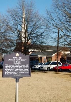 Mauldin United Methodist Church and Marker. Click for full size. Mauldin United Methodist Church and Marker image. Click for full size.