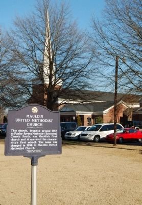 Mauldin United Methodist Church and Marker image. Click for full size.