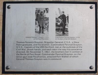 Thomas Fenwick Drayton ,from Interpretive marker at Ft.Walker site, Port Royal Plantation image. Click for full size.