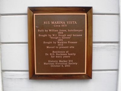 815 Marina Vista Marker. Click for full size. 815 Marina Vista Marker image. Click for full size.