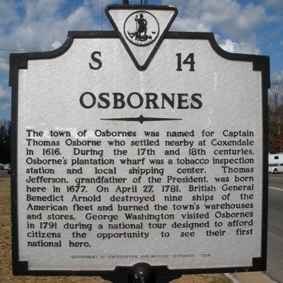 Osbornes Marker. Click for full size. Osbornes Marker image. Click for full size.