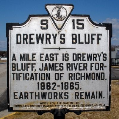 Drewry's Bluff Marker. Click for full size. Drewry's Bluff Marker image. Click for full size.