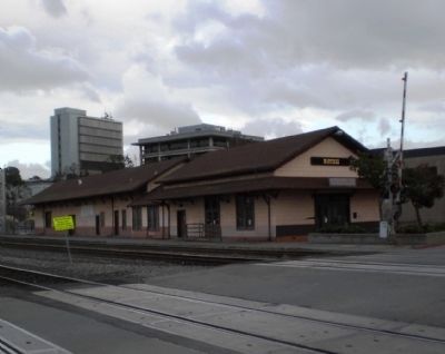 Southern Pacific R.R. Depot - View of North (track) and West Sides image. Click for full size.