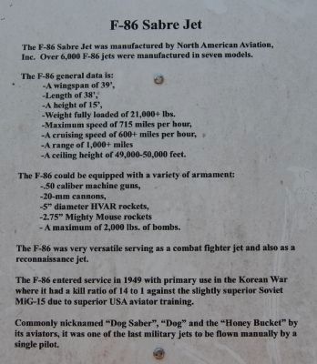 F-86 Sabre Jet Marker image. Click for full size.