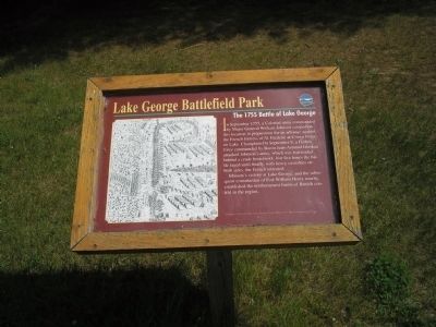 The 1755 Battle of Lake George Marker image. Click for full size.