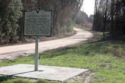 Lawtonville Church Marker, looking southeast along Augusta Stagecoach Rd (SC-S-25-20) image. Click for full size.
