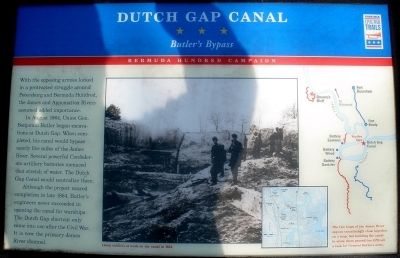 Dutch Gap Canal Civil War Trails Marker image. Click for full size.