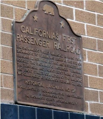 California�s First Passenger Railroad Marker image. Click for full size.