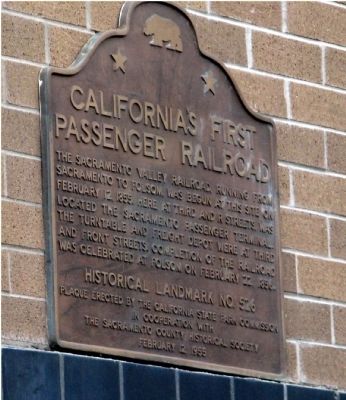 Californias First Passenger Railroad Marker image. Click for full size.