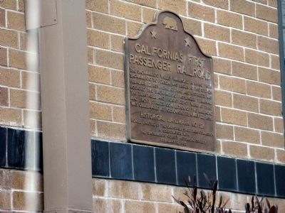 California�s First Passenger Railroad Marker image. Click for full size.