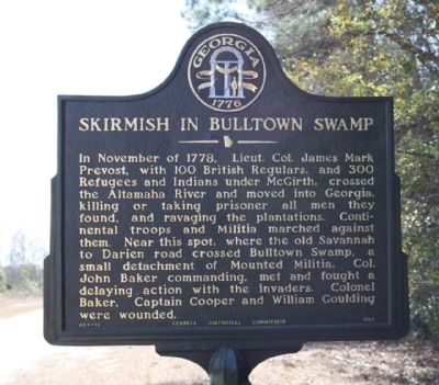 Skirmish in Bulltown Swamp Marker. Click for full size. Skirmish in Bulltown Swamp Marker image. Click for full size.