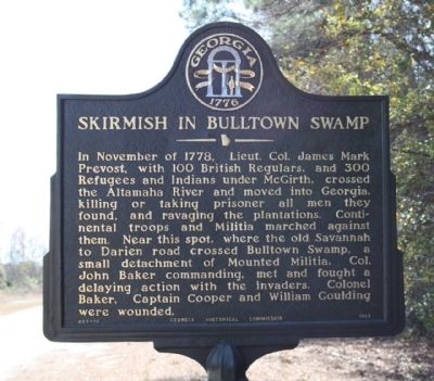 Skirmish in Bulltown Swamp Marker image. Click for full size.