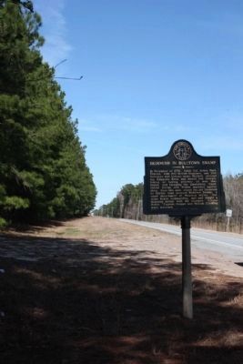 Skirmish in Bulltown Swamp Marker, looking north along US 17, Ga 25 image. Click for full size.