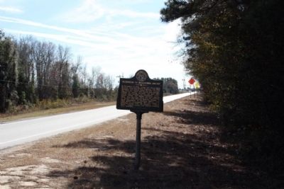 Skirmish in Bulltown Swamp Marker, looking south along US 17. Click for full size. Skirmish in Bulltown Swamp Marker, looking south along US 17 image. Click for full size.