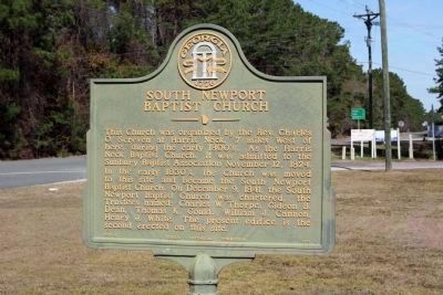 South Newport Baptist Church Marker image. Click for full size.