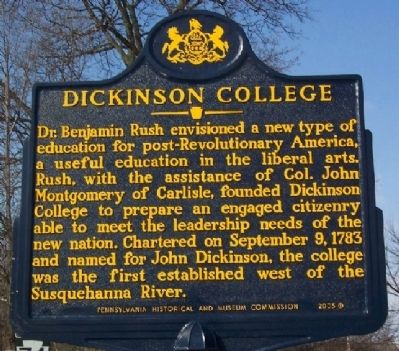 Dickinson College Marker image. Click for full size.