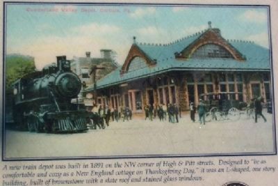 Postcard view of 1891 High Street Train Station image. Click for full size.