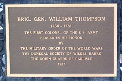 Brigadier General William Thompson Marker image. Click for full size.