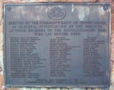 Carlisle Old Graveyard Revolutionary War Soldiers Marker. Click for full size. Carlisle Old Graveyard Revolutionary War Soldiers Marker image. Click for full size.