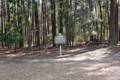 Fort McAllister Naval Bombardments Marker, located along path from Visitor Center to Fort complex image. Click for full size.