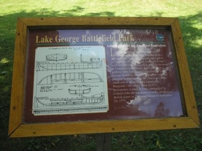 Lake George in the American Revolution Marker. Click for full size. Lake George in the American Revolution Marker image. Click for full size.