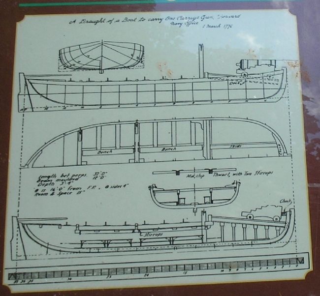 British 1776 Gunboat Plans from Marker. Click for full size. British 1776 Gunboat Plans from Marker image. Click for full size.