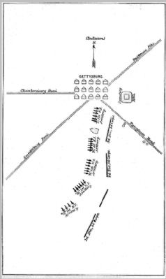 Hazard's Diagram of His Brigade Line. Click for full size. Hazard's Diagram of His Brigade Line image. Click for full size.