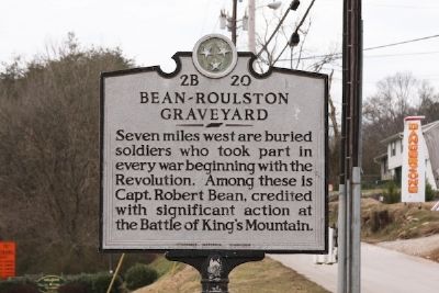 Bean-Roulston Graveyard Marker. Click for full size. Bean-Roulston Graveyard Marker image. Click for full size.
