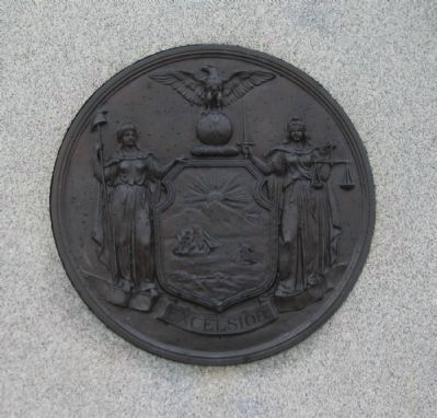 State Seal on Back of Monument image. Click for full size.