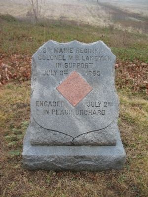 3rd Maine Regiment Marker image. Click for full size.