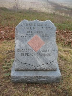 3rd Maine Regiment Marker. Click for full size. 3rd Maine Regiment Marker image. Click for full size.