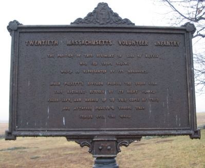 Twentieth Massachusetts Volunteer Infantry Marker. Click for full size. Twentieth Massachusetts Volunteer Infantry Marker image. Click for full size.