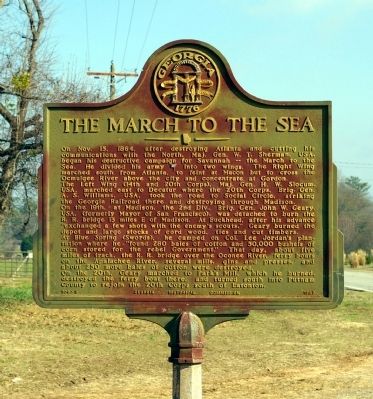 The March to the Sea Marker. Click for full size. The March to the Sea Marker image. Click for full size.