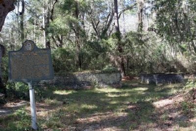 Captain William McIntosh Marker with cemetery in background image. Click for full size.