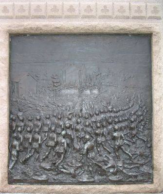 Relief on Back of Monument image. Click for full size.