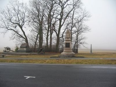 106th Pennsylvania Infantry Monument and the Copse of Trees image. Click for full size.